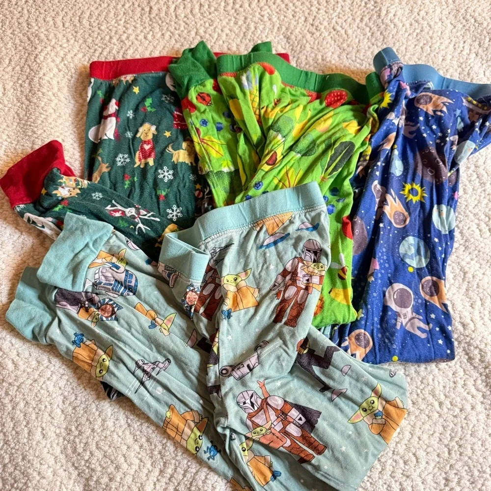 LITTLE SLEEPIES 5/6 LOT Long Sleeve Pajama Tops and Bottoms - Picture 5 of 6